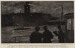 A rainha está morta, mostrando as notícias para todas as naves de guerra de Portsmouth